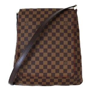 Louis Vuitton Musette Damier Brown Red Shoulder Messenger Bag Classic